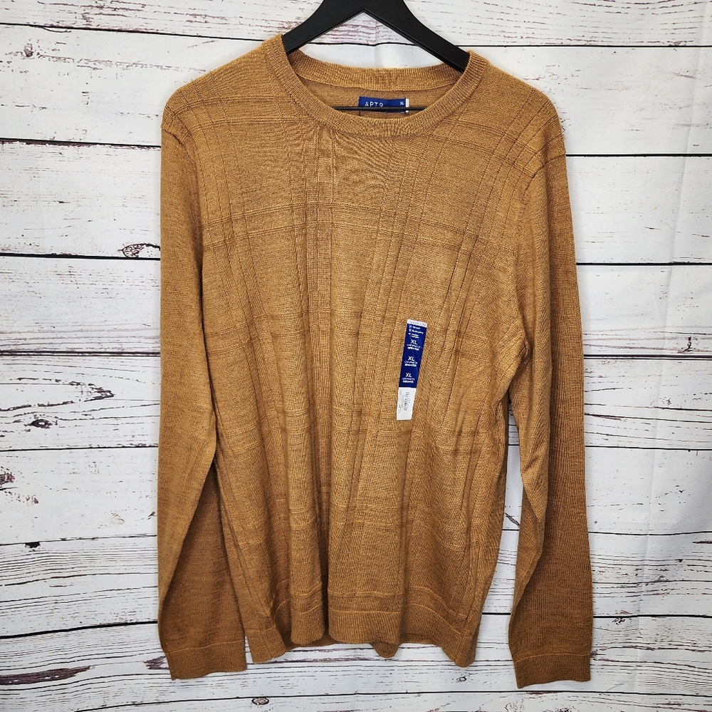 Apt 9 Brown Merino Blend Crewneck Sweater Size‎ XL